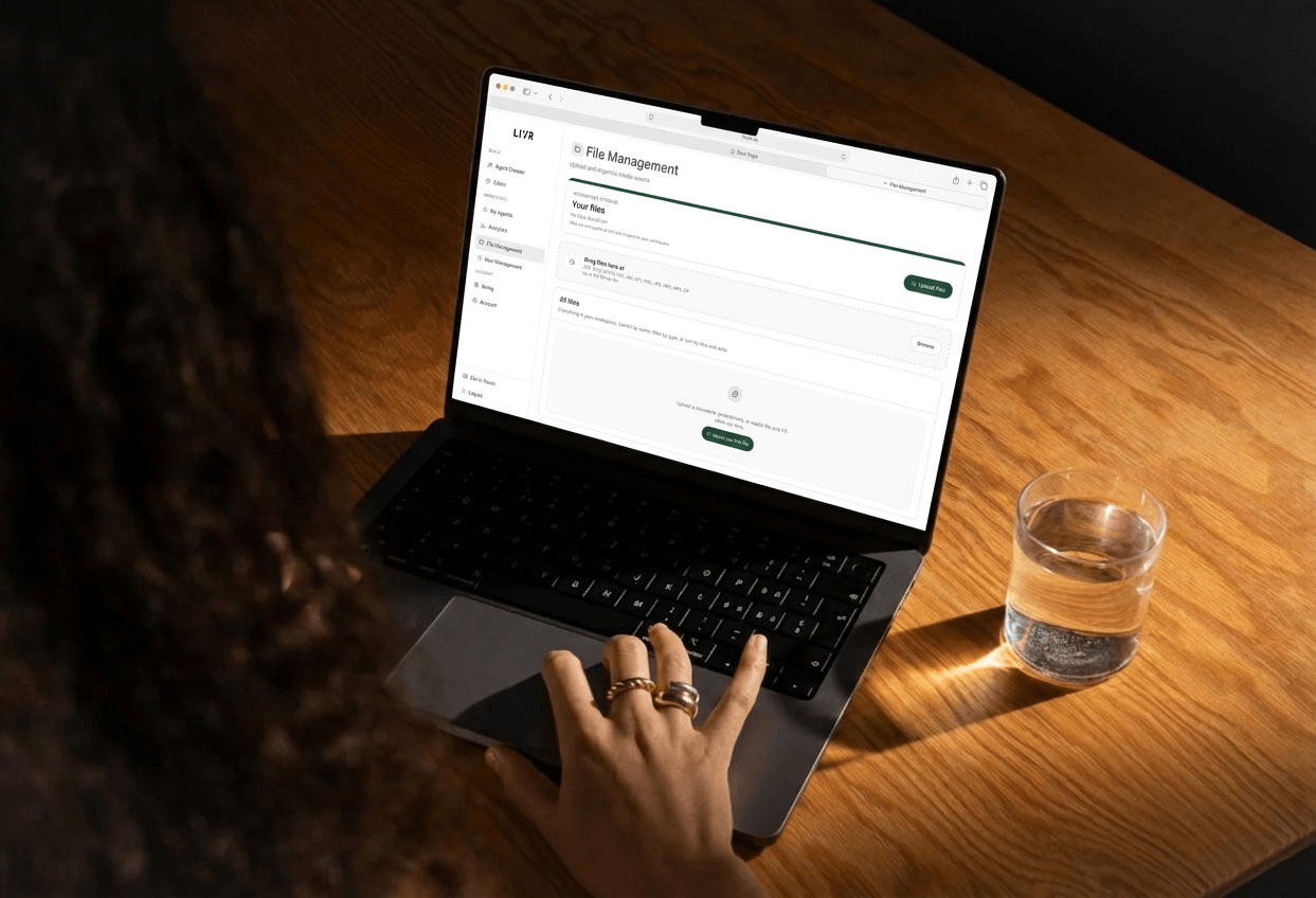 LIVR file management, upload and organize documents